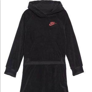 Nike Hooded Velour Sweatshirt Dress